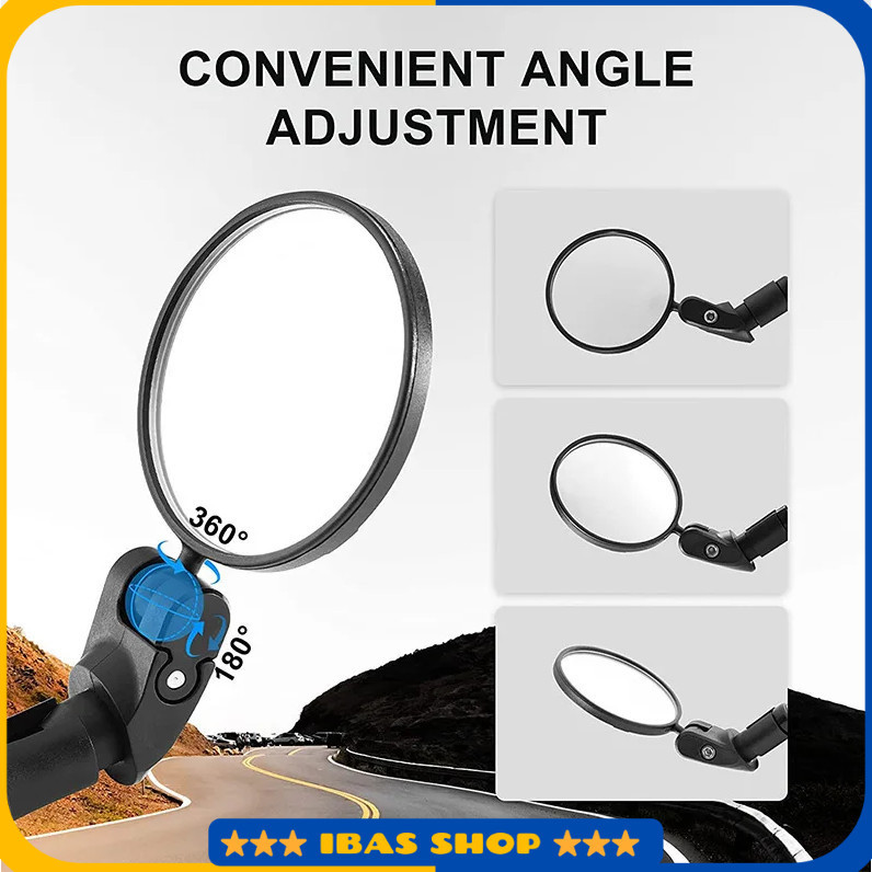 Kaca Spion Sepeda Bike Rearview Mirror Foldable Convex 1 Pair - YT05