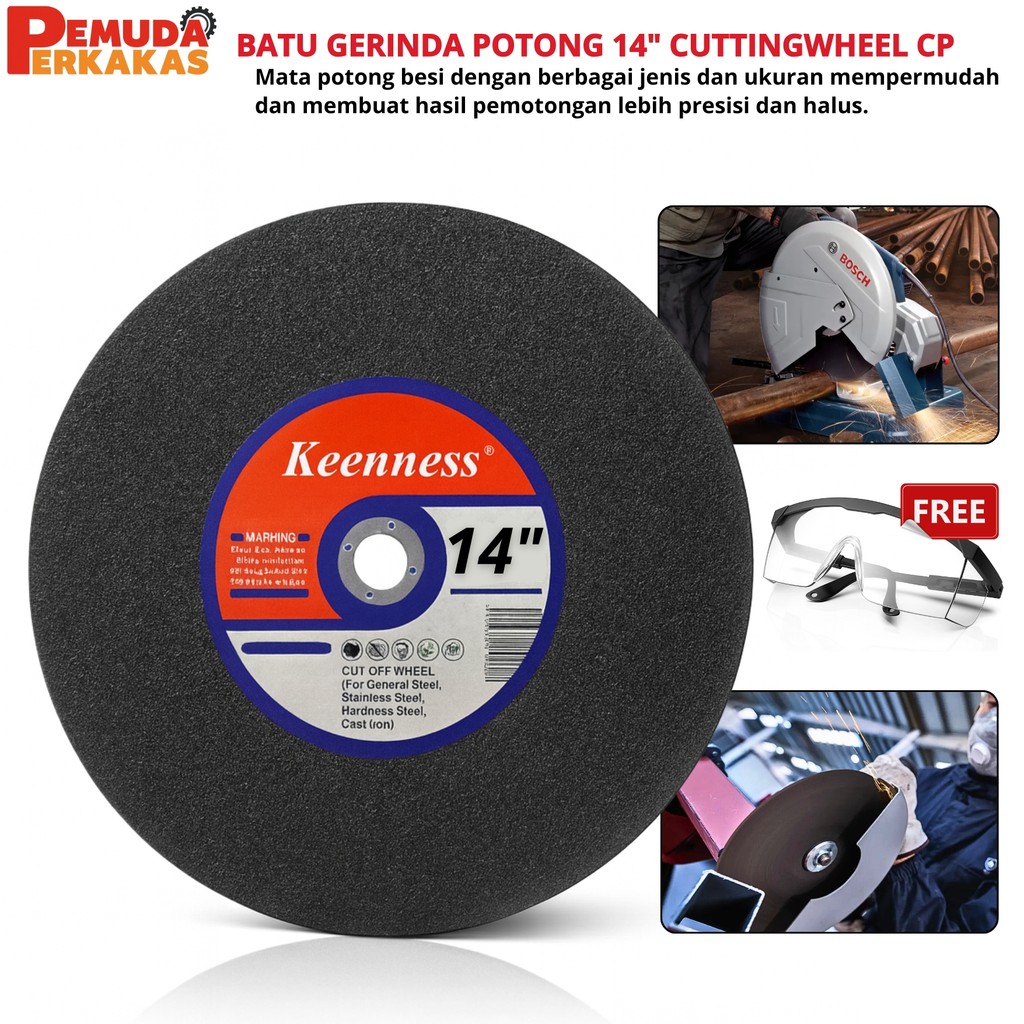 Batu CUTTING BESAR Gerinda KEENNESS 14 Inch POTONG BESI Batu Potong KEENNESS 14" Batu Gerinda KEENNE
