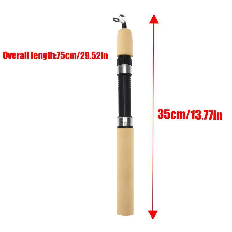 Ice Fishing Pole Retractable Fishing Pole Winter Ice Fishing Gear Winter Fishing Rod Ice Fishing Com