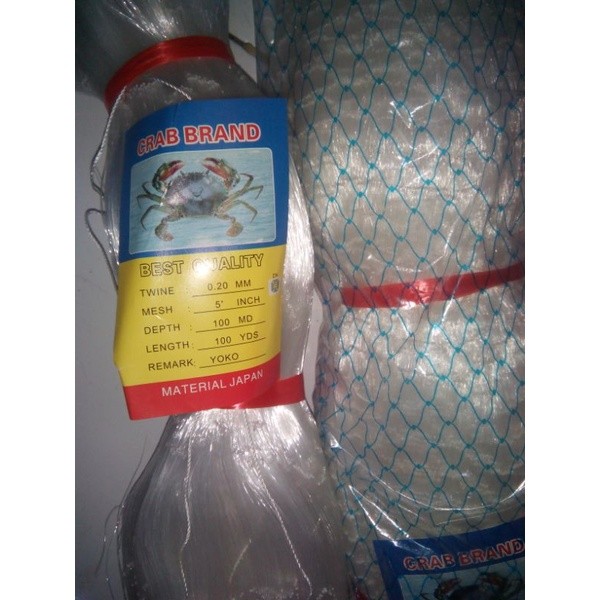 CANDUSHOP jaring ikan 5 inchi  senar 020 100x100 =12m x90m