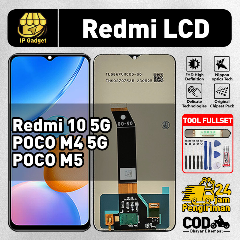 LCD Redmi 10 5G LCD Redmi POCO M4 5G / M5 Ori-asliI Fullset IPGadget Layar hp Touchscreen Sentuh Ver