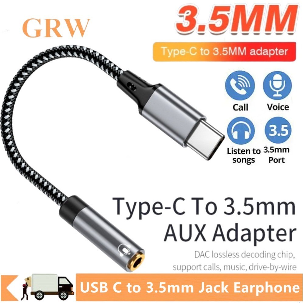 USB Type C to 3.5mm Jack Earphone Adapter USB-C 3 5mm DAC Auo Cable Converter For IPhone 15 Pro Sams