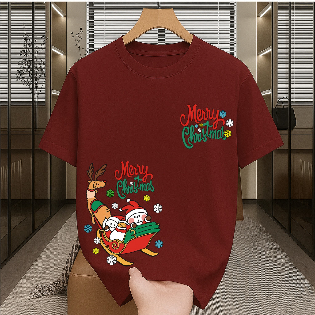 Kaos Natal Anak Sampai Dewasa Pria Wanita Kaos Natal keluarga couple Baju Natal couple suami istri K