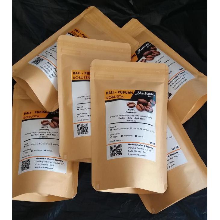 PROMO  250gr Kopi Bali Pupuan Tabanan Robusta. Kopi Biji / Bubuk Mutiara Bali - ROASTED BEAN