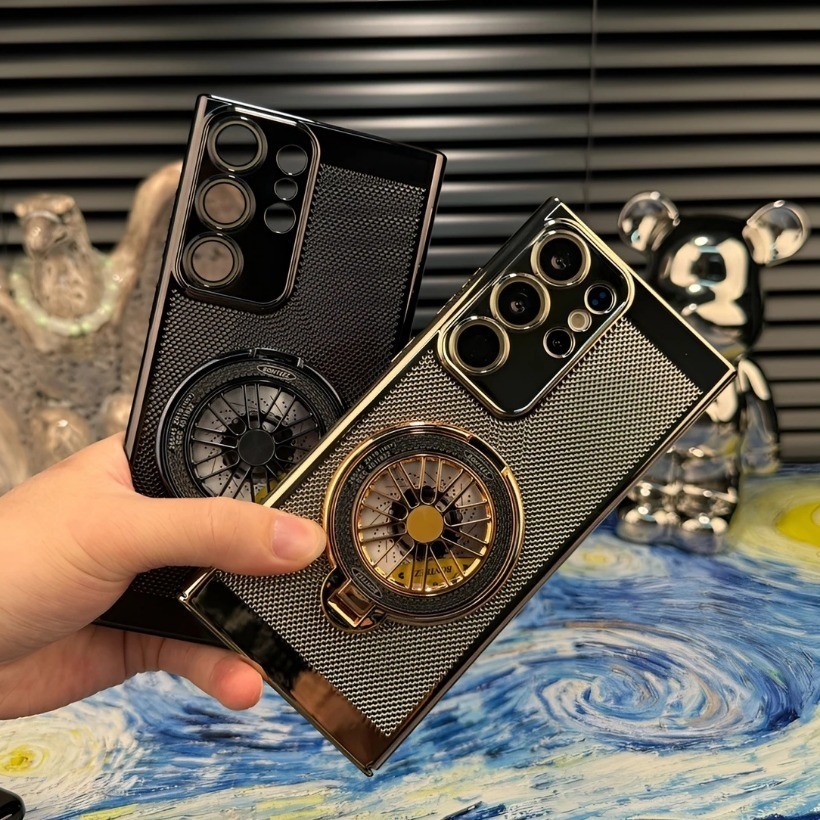Ultra-tipis Heat Dissipation Mesh Phone Case untuk Samsung S25 S24 S23 S22 S21 Ultra Note 20 Casing 