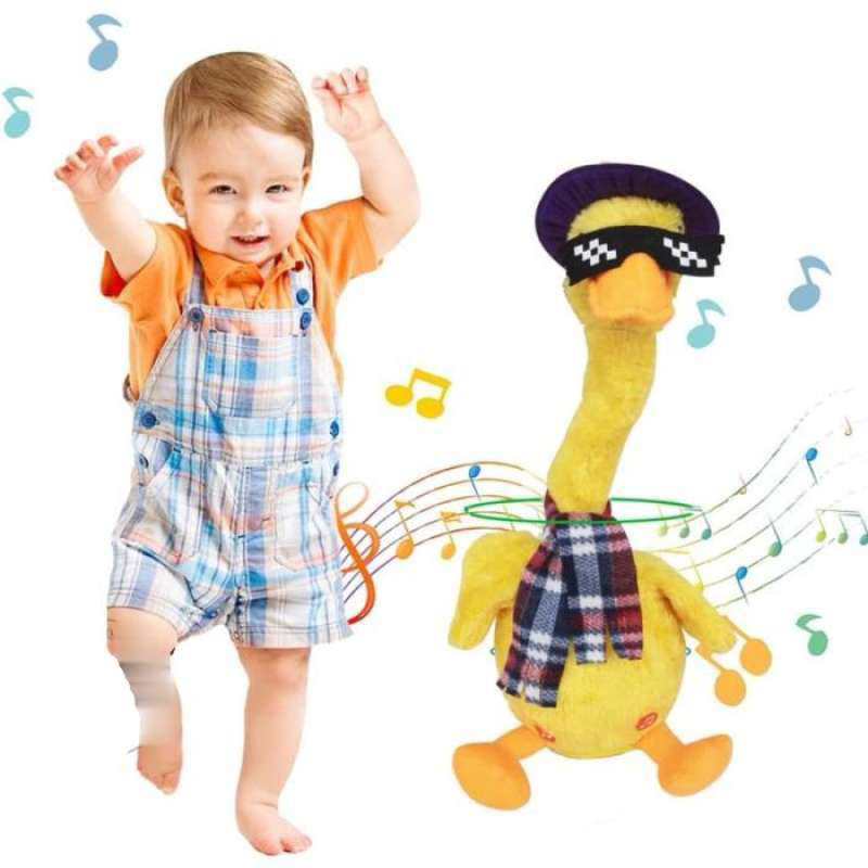 (BISA COD) MAINAN ANAK DANCING DUCK PAKAI TOPI DAN KACAMATA /  Dancing Duck Mainan Bebek Menari Mere