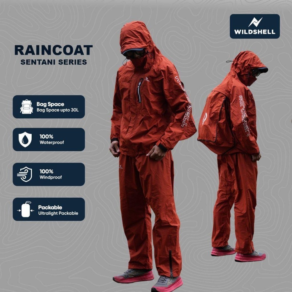 RAINCOAT/JAS HUJAN WILDSHELL SENTANI SERIES