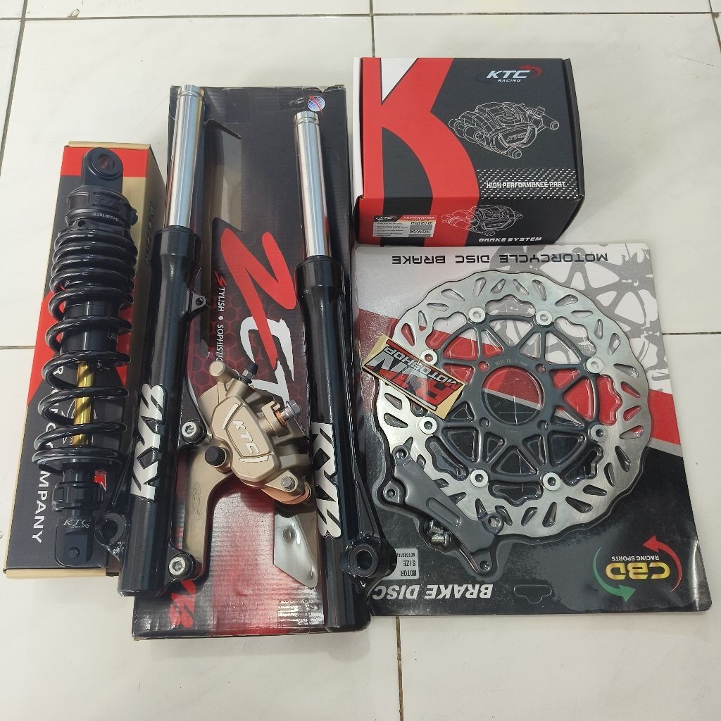 paketan shok depan belakang cakram 260 plus kaliper ktc hyloz pnp beat fi beat karbu scoopy fi scoop