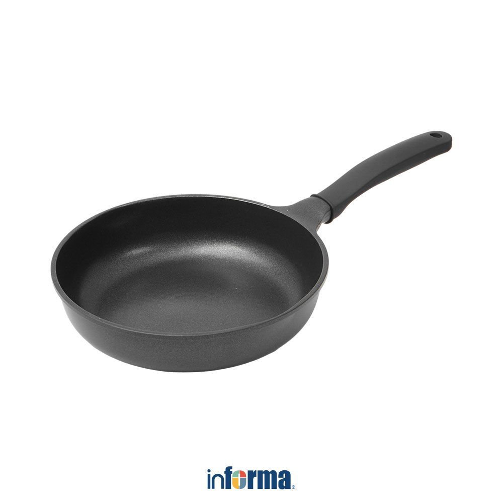 Informa Cooking Color 24 cm Alpha Everyday Wajan Penggorengan - Hitam Frying Pan Alat Masak Cookware