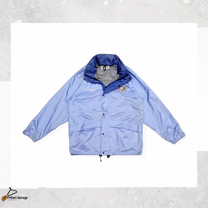 Windbreaker Outdoor Parasut Jacket Weather Gear Light Blue Vintage
