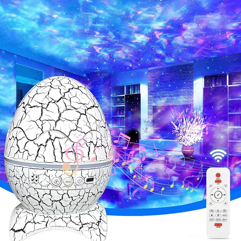 nosaur Egg Galaxy Projector - Space Buddy Star Projector Night Light for Kids Adults Bedroom Astrona