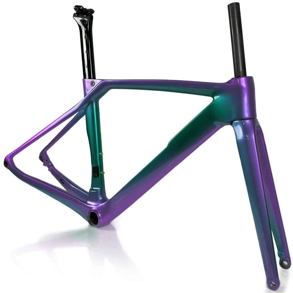 YOELEO R12 Carbon Fiber Road Disc Brake Bicycle Frame 2025 Newest 700C Fully hidden line  Thru Axle 