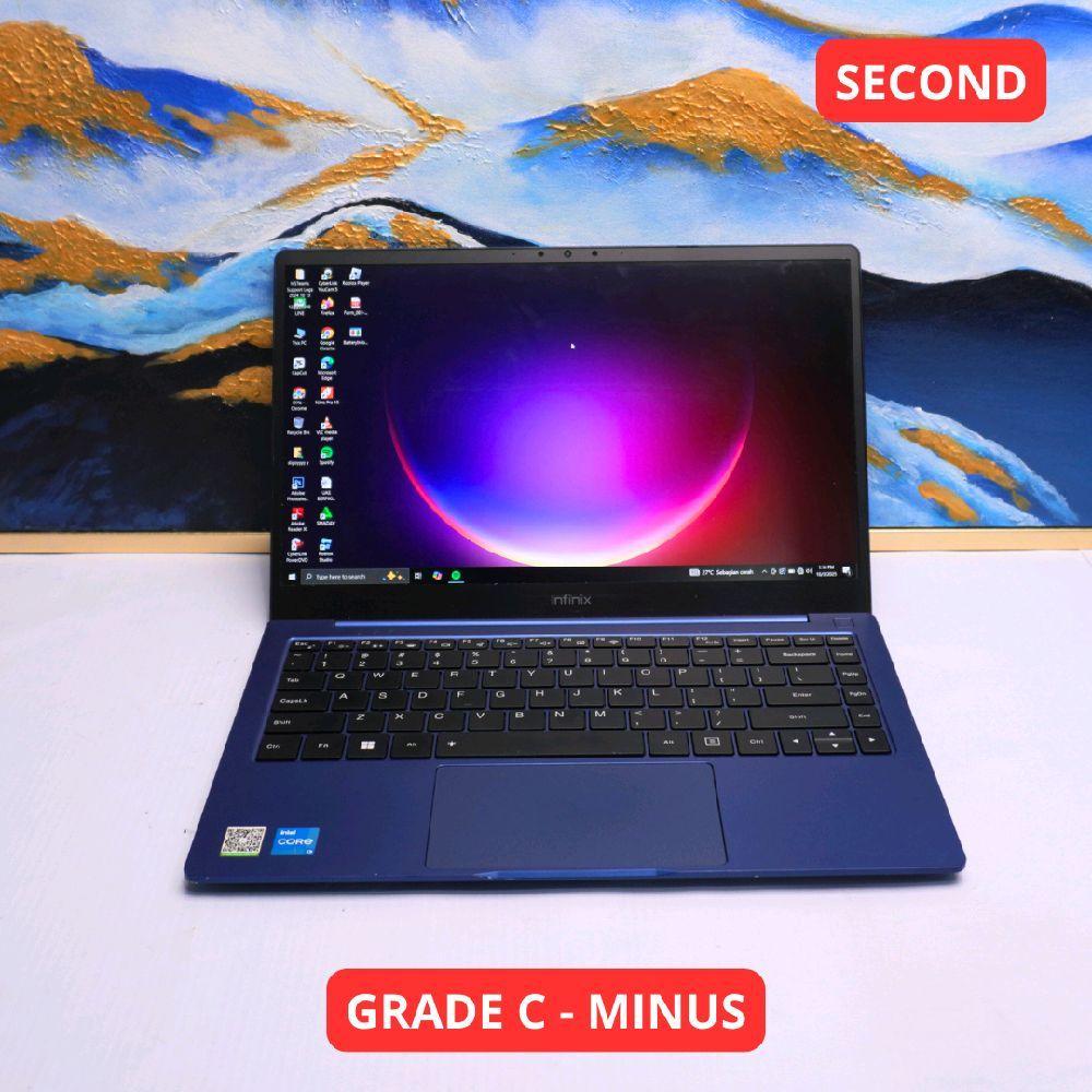 INFINIX INBOOK X2 GEN 11 i3 1115G4 8 GB (14") GRADE C - MINUS LAPTOP SECOND ORIGINAL SINAR MUTIARA C