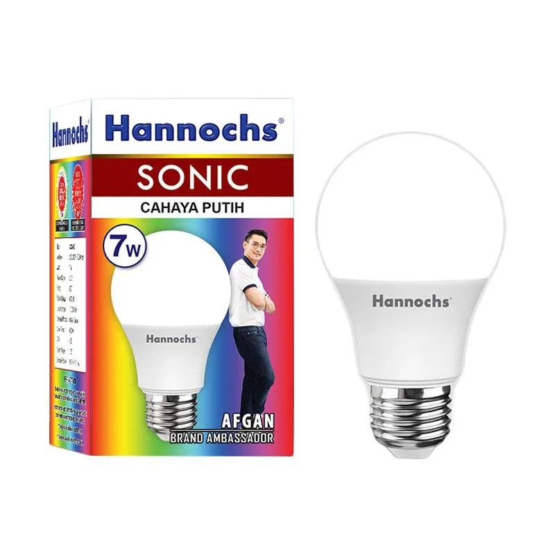LAMPU LED HANNOCHS SONIC 7 WATT BOHLAM LED HANNOCHS 7watt CAHAYA PUTIH  HANNOCHS SONIC