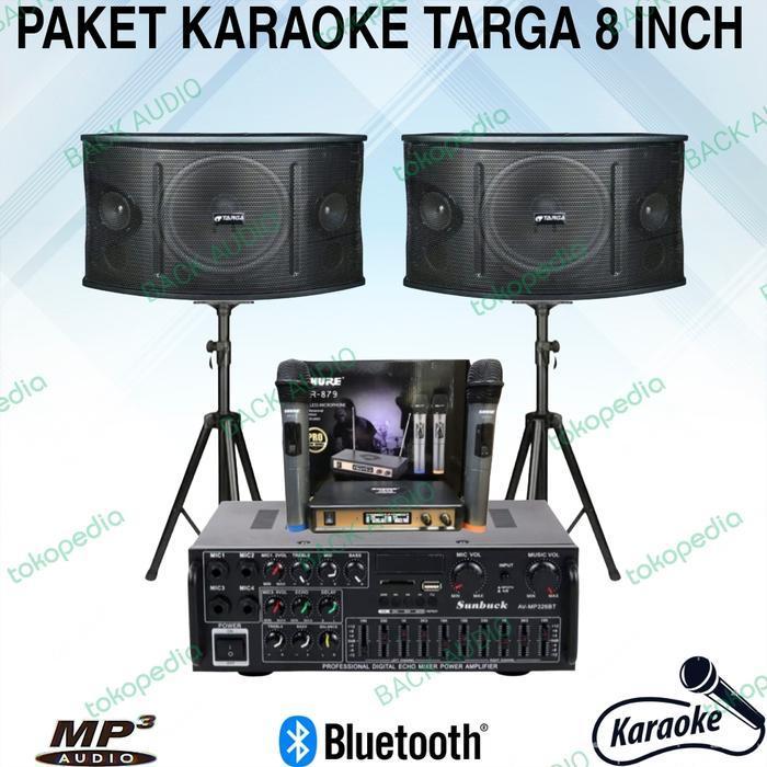 paket karaoke rumahan sound 8 inch targa paket komplit karaoke murah