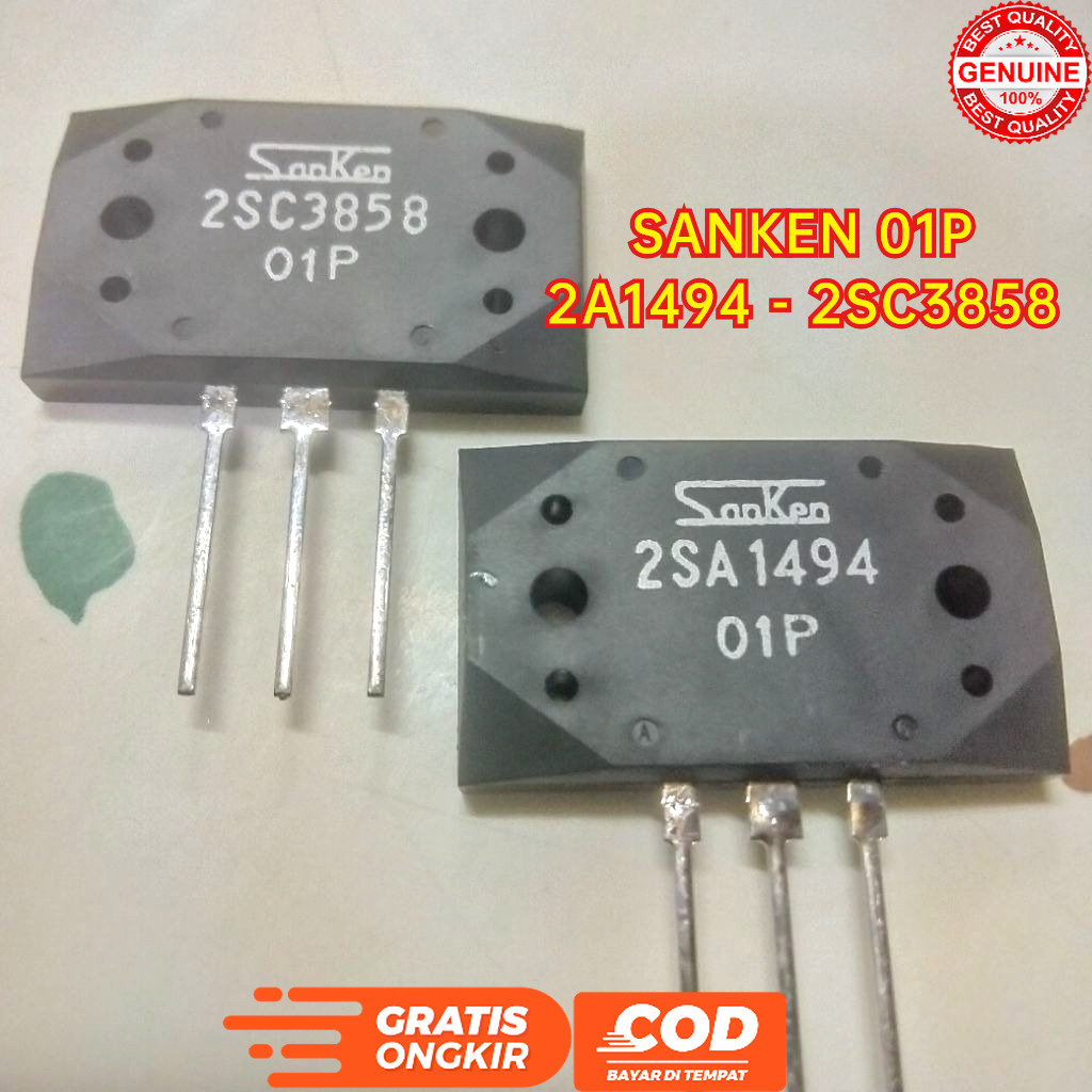 SANKEN TR FINAL 01P SA1494 SC3858 TRANSISTOR 2SA1494 2SC3858 SATU SET ORIGINAL SUPER