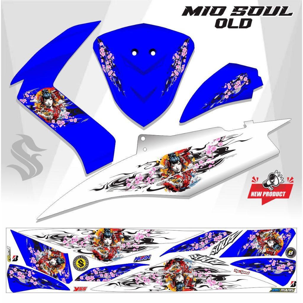STICKER POLET TEMPELAN STRIPING THAILOOK MIO SOUL OLD STICKER ALL MIO SOUL KARBU STRIPING VARIASI TH