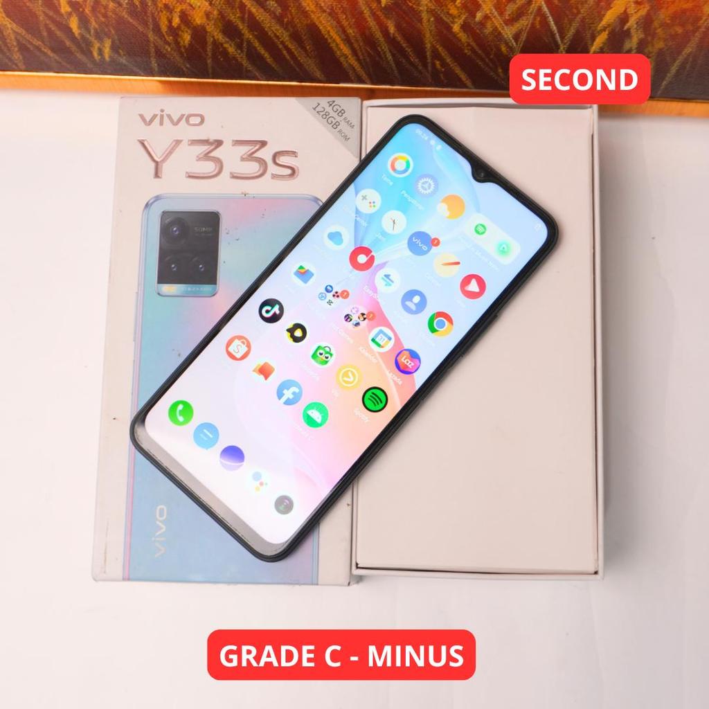 VIVO Y33S 8/128 GB GRADE C - MINUS HP SECOND ORIGINAL SINAR MUTIARA CELL