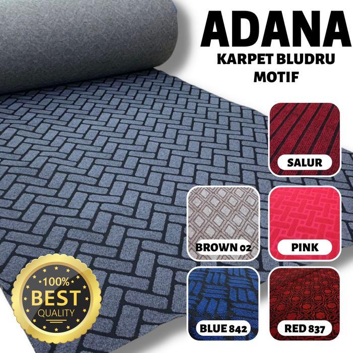 Karpet Bludru 160x200 cm dan 180x200 cm Bulu Motif Adana Tebal, Murah - 160x200, BLUE05