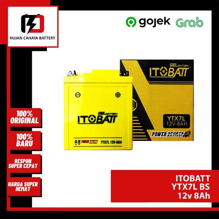 Pluto Gear Aki Vespa LX 150 / Vespa LX125 / Vespa Sprint - ITOBATT YTX7L-BS MF