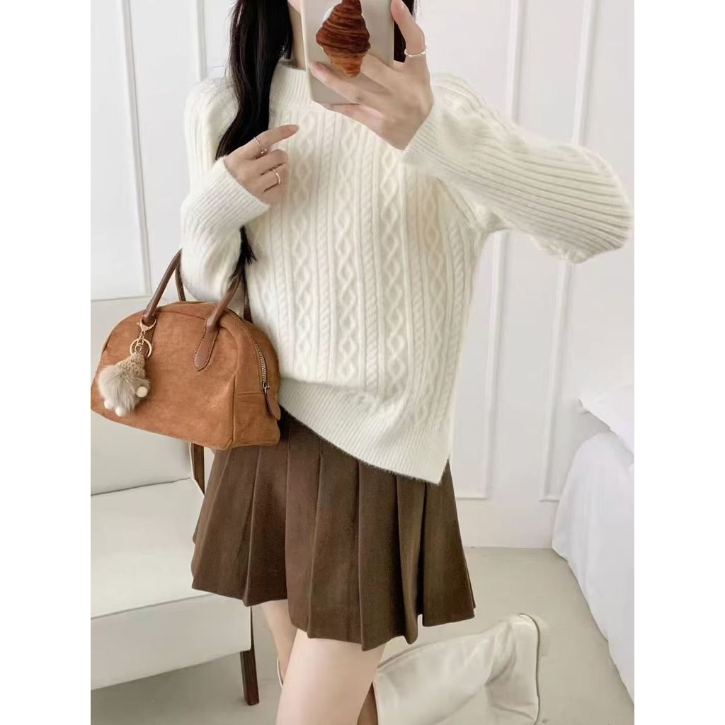 Sweater Wanita Dewasa Musim Dingin Women Winter Sweater Tebal Hangat