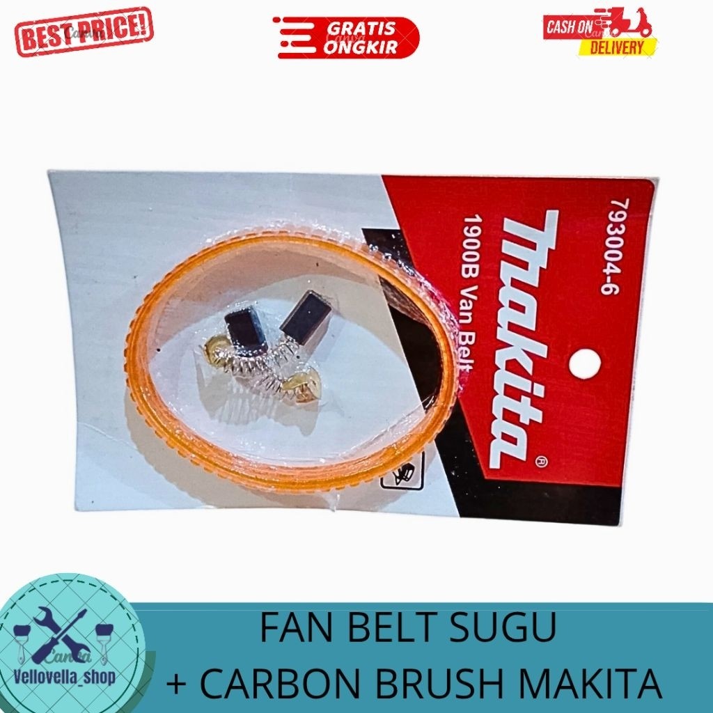 Van belt + Arang sugu fanbelt fan belt sugu mesin ketam mesin serut Makita