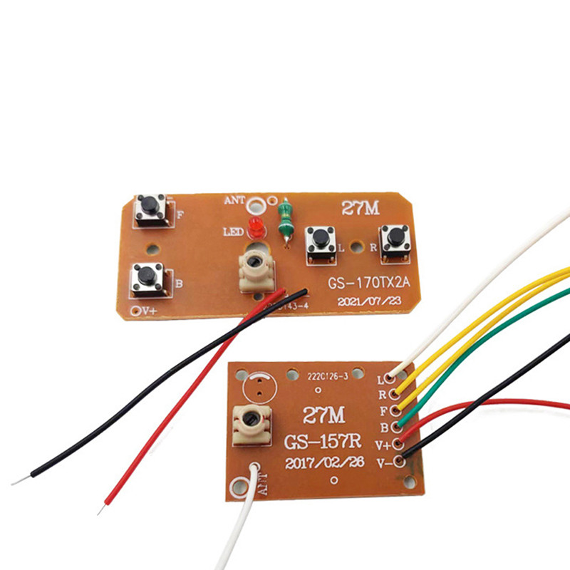 4CH RC Remote Control Circuit PCB Transmitter Receiver Board RC Car Accessories with Antenna Rao Sys