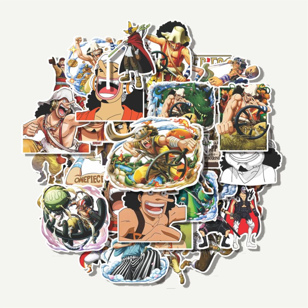 Sticker Pack Stiker Usopp One Piece | Sticker TUMBLR | Stiker LAPTOP KOPER HELM