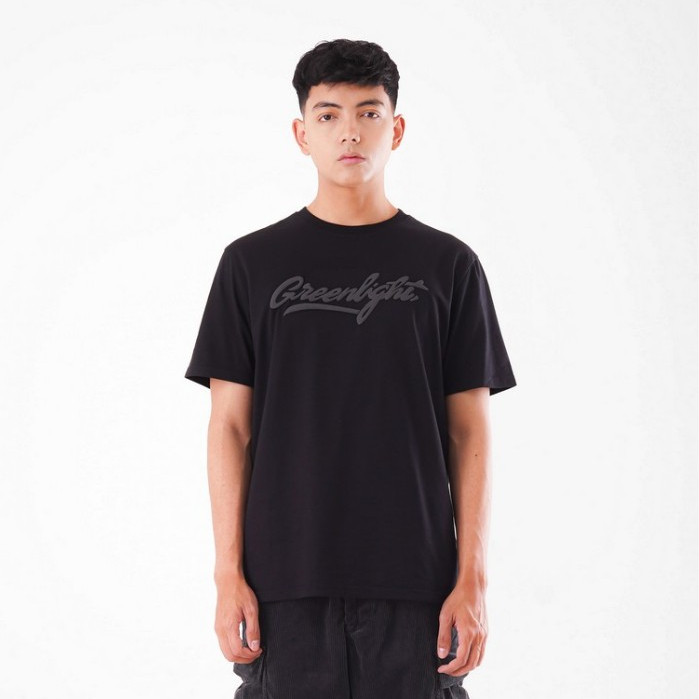 ORI Greenlight Kaos Pria Lengan Pendek Katun T-Shirt Short Sleeve Rare Cotton Script Logo 271123