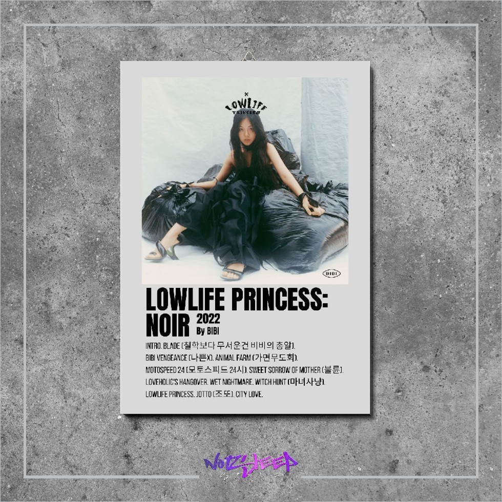 kayu Cover Album Musik Poster Lowlife Princess: Noir by BIBI