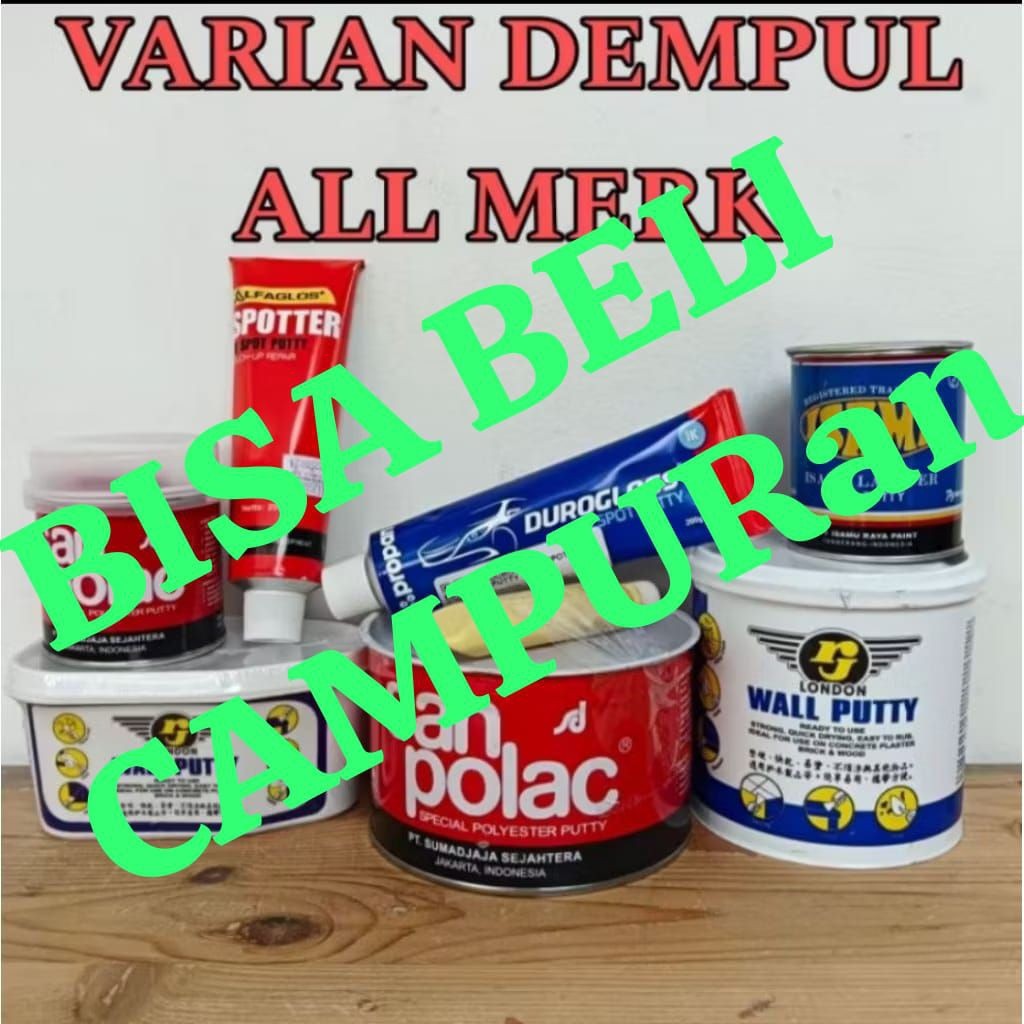 VARIAN ALL DEMPUL LINK SATUAN WALL PUTTY 1KG  WALL PUTTY 0.5KG ISAMU 250GR SANPOLAC 250GR DUROGLOS 2