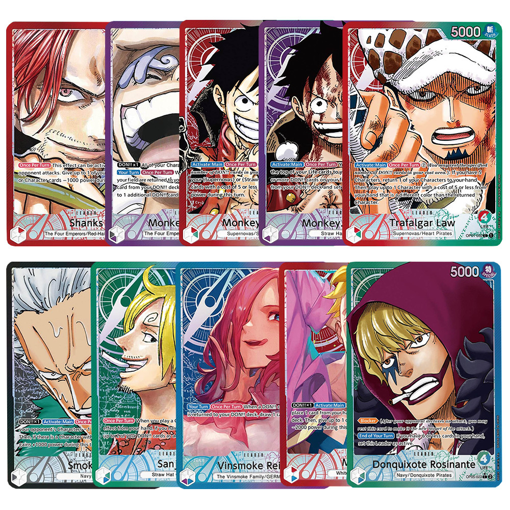 Anime One Piece OPCG English Leader Nami Law Ace Luffy Sabo Zoro Sanji Replica  Reiju Perona Game Co