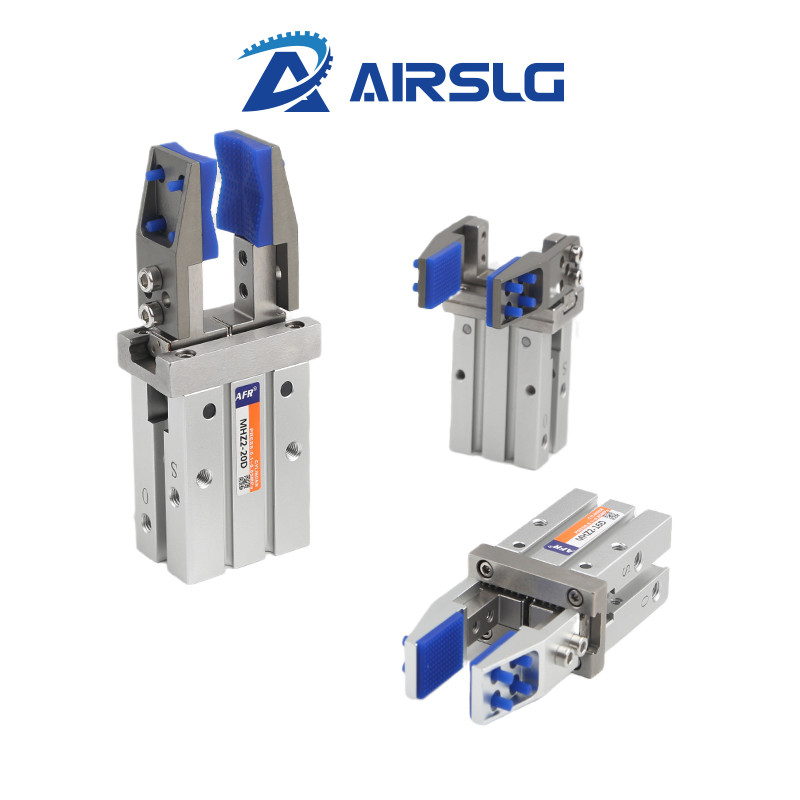 Pneumatic Finger Claw Cylinder with Silicone Pad Accessories Meanical Gripper Pneumatic MHZ2-10 MHZ2