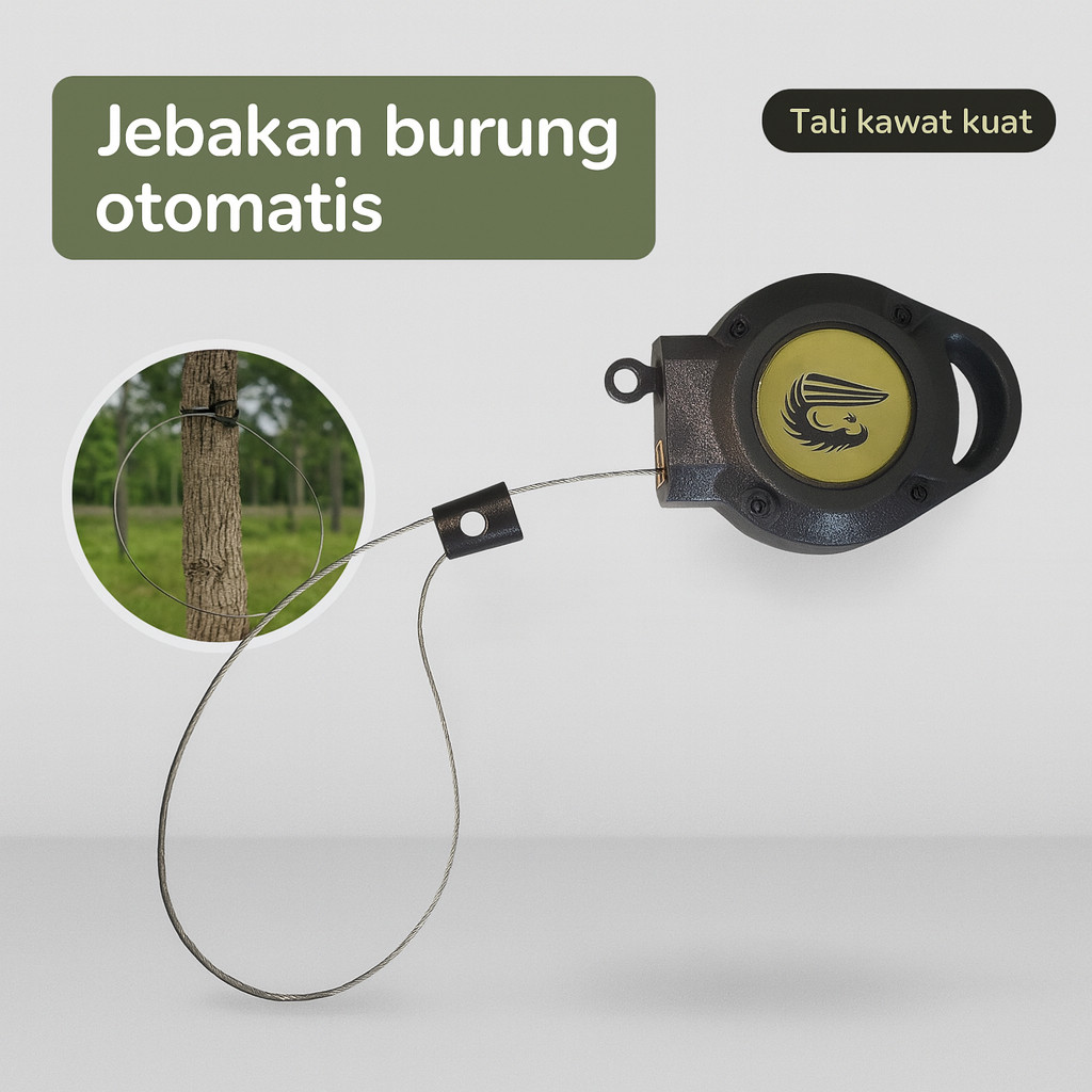Jebakan Burung Otomatis Anti Lepas – Tali Seling & Nylon Kuat, Praktis Dibawa