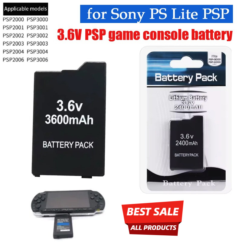 3.6V 3600mAh Built-in Battery for Sony PS Lite PSP 2th PSP-2000 PSP-3000 PSP-3004 Gaming Consoles Re