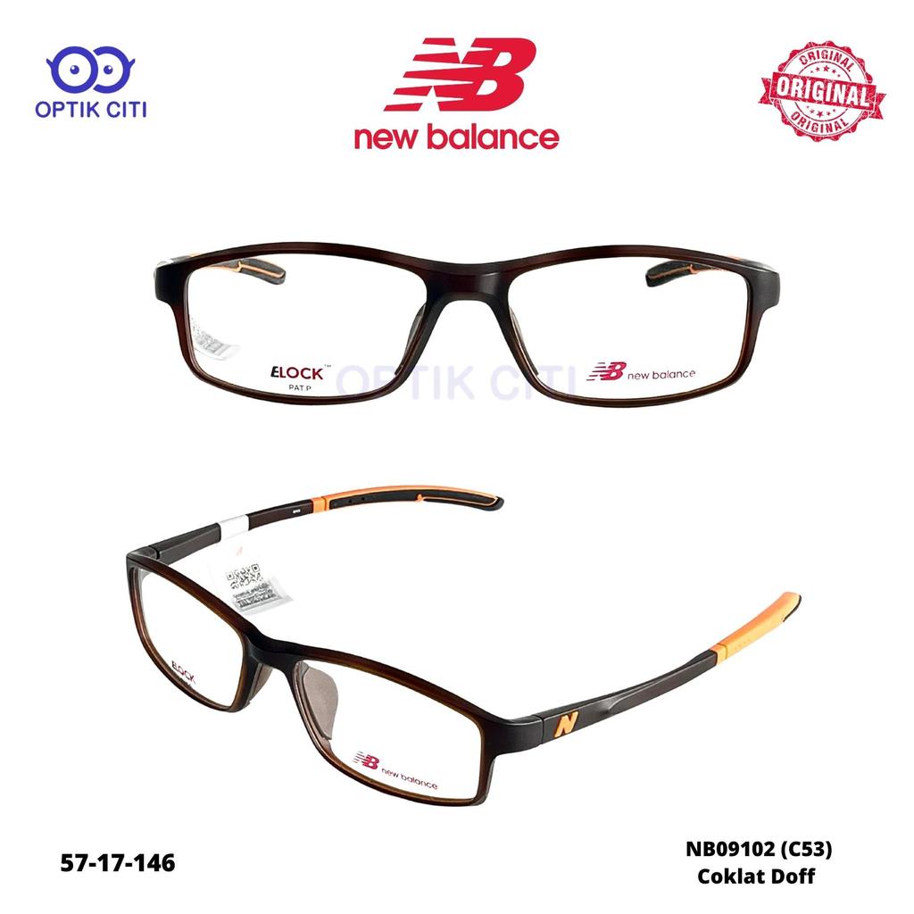 Frame Kacamata Pria Sporty New Balance Original Elock NB 09102 size 57