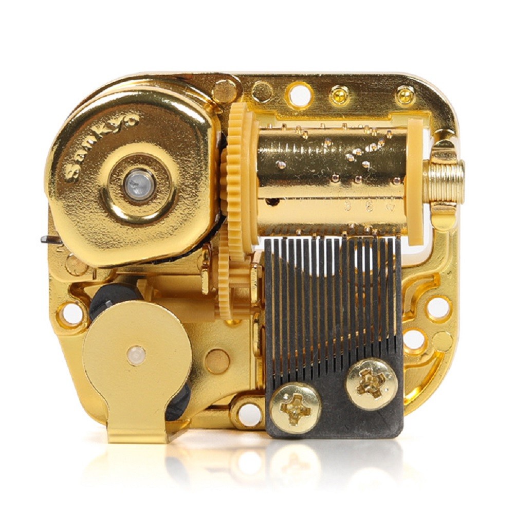 Sankyo 18 Note Windup Gold Plating Clockwork Meanism Y Music Box Movement for Y Music Box