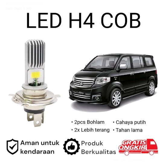 2pcs Lampu Utama LED H4 COB Mobil Suzuki APV A.sby