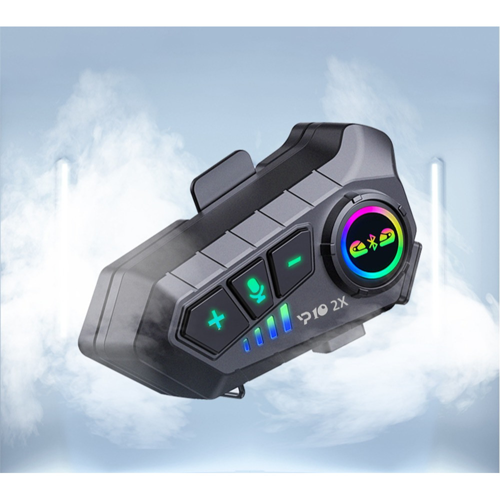 KEBIDUMEI 12x Motorcycle Intercom Headset Helmet BT 53 For 2 Riders intercommunicator 300M Waterproo