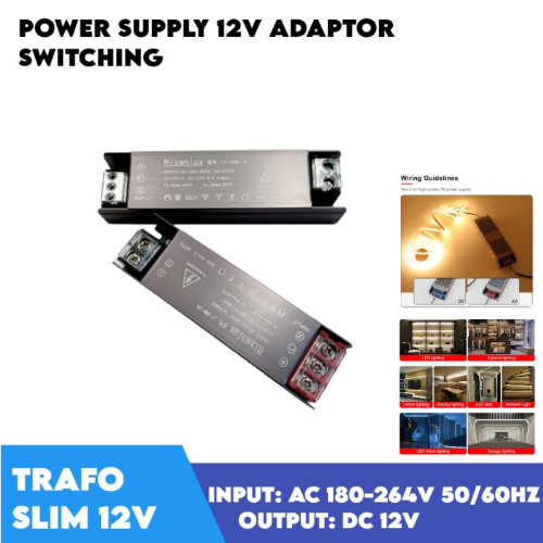 LUXFORCE Power Supply 12V Adaptor Switching  / Trafo 12 Volt Slim Kecil