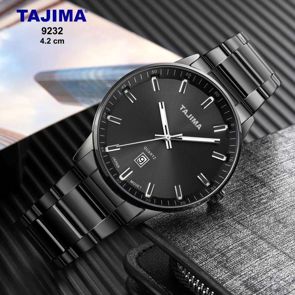 Jam Tangan Pria Tajima  Analog 9232 Stainless Steel Water Resist