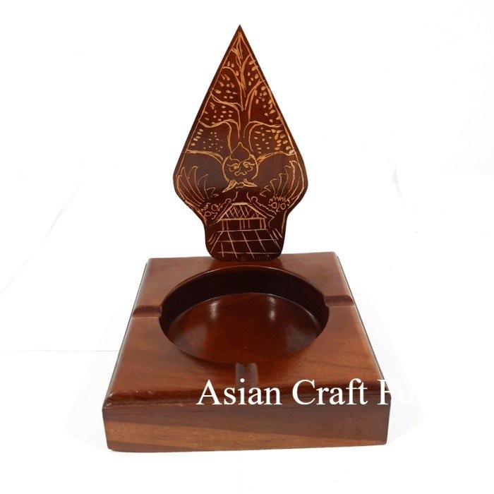 Jual Asbak Model Ukir Cukit Gunungan Wayang Kayu Jati Asli Unik Murah Termurah Seindonesia ACF7878
