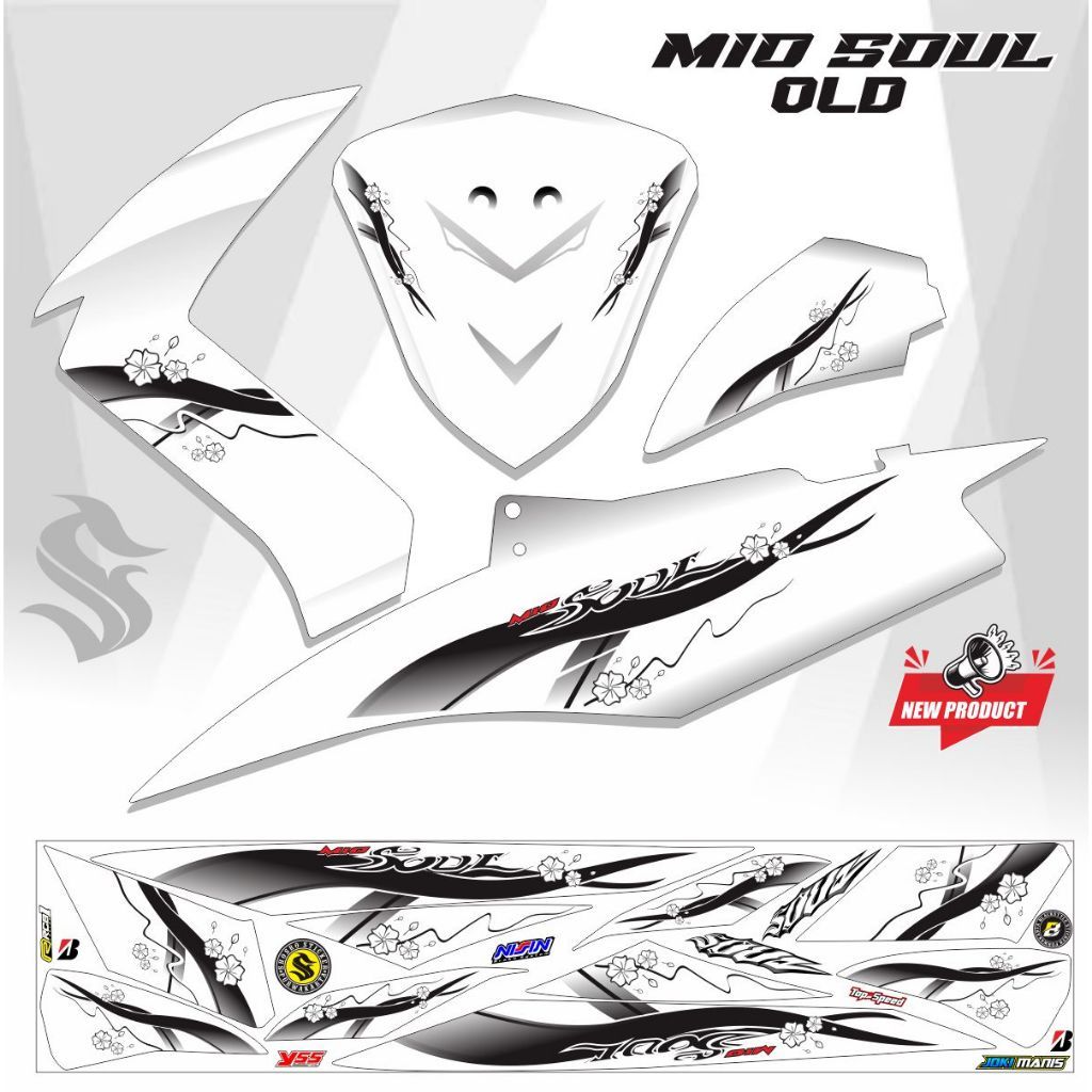 LIS STRIPING VARIASI STRIPING STICKER MOTOR MIO SOUL OLD MIO SOUL KARBU