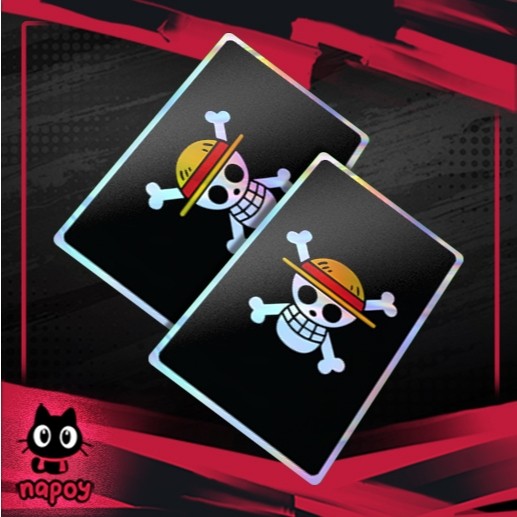 Stiker Kartu Skin Card Logo One Piece Jolly Roger Emoney Flazz