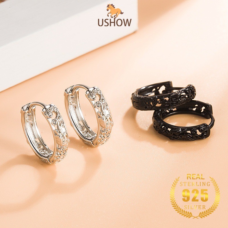 USHOW 925 Perak Pixiu Gaya Baru Untuk Wanita Dan Pria
