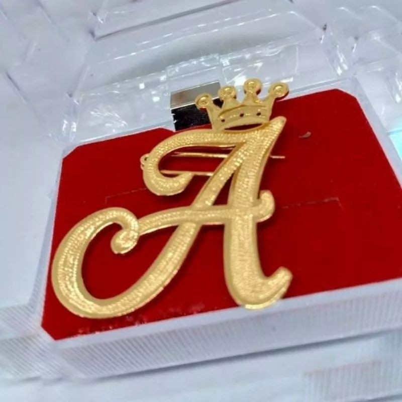Bros nama lapis emas 24K huruf besar By fitri aksesoris