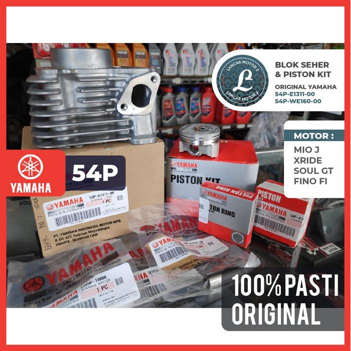 Blok Seher Piston Kit 54P Mio J Xride GT Fino Fi 115 Original Yamaha - Blok+PistonSET