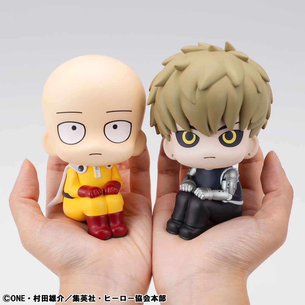 Original MegaHouse Look Up One Punch-Man Saitama Genos 11CM Action Figure Anime PVC Model Collectibl