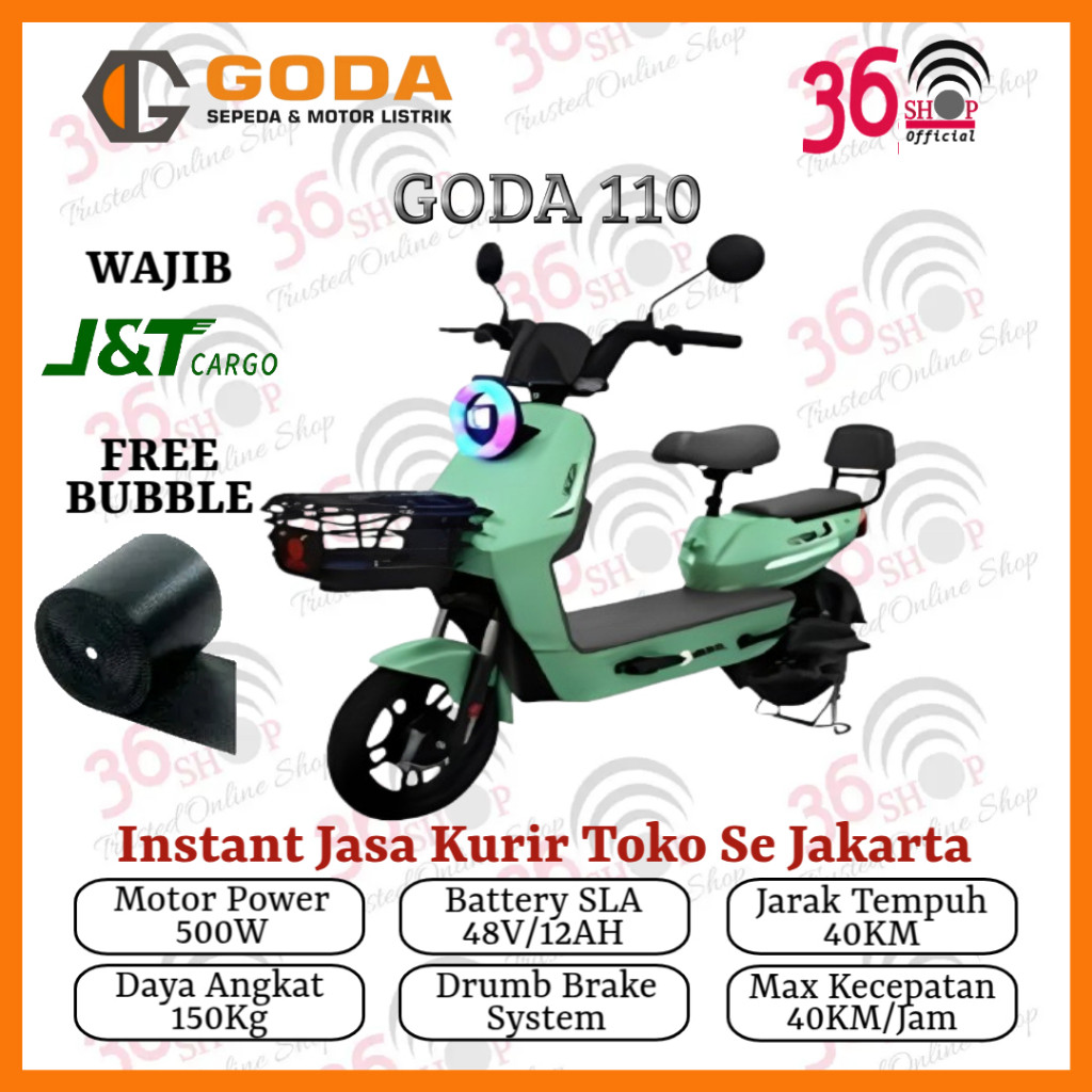 PROMO Sepeda Listrik GODA 110 Sepeda Listrik 500 Watt Garansi Resmi