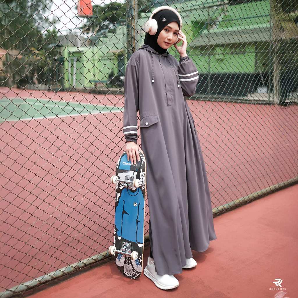 PROMO 12.12 ROKUROKU.ID | Maia Sporty - Gamis Olahraga Baju Olahraga Wanita Muslim Anti UV Syar'i